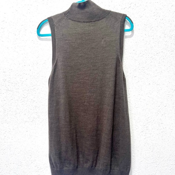 The Limited merino blend Sleeveless Cowl Neck Sweater - Charcoal Large - Picture 5 of 7